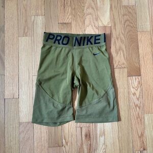 Nike Pro Olive Green Workout Shorts